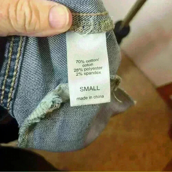 Maurices Denim Jean Jacket Women Small Blue Button Up Cropped Casual Long Sleeve - Picture 7 of 7